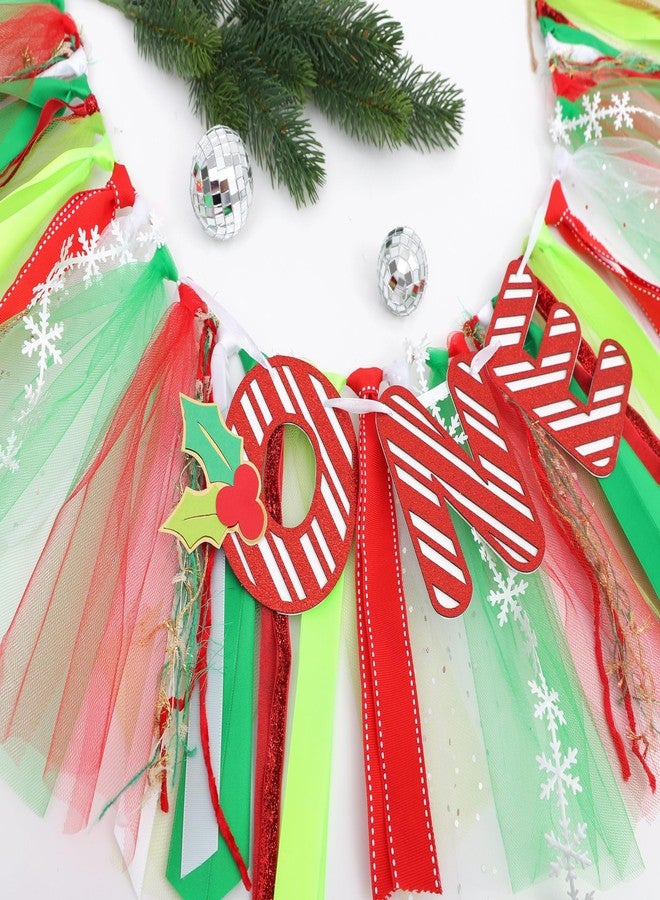 Agkvw Christmas 1st Birthday High Chair Banner - Winter Wonderland First Birthday Decorations, Oh What Fun - Image 5